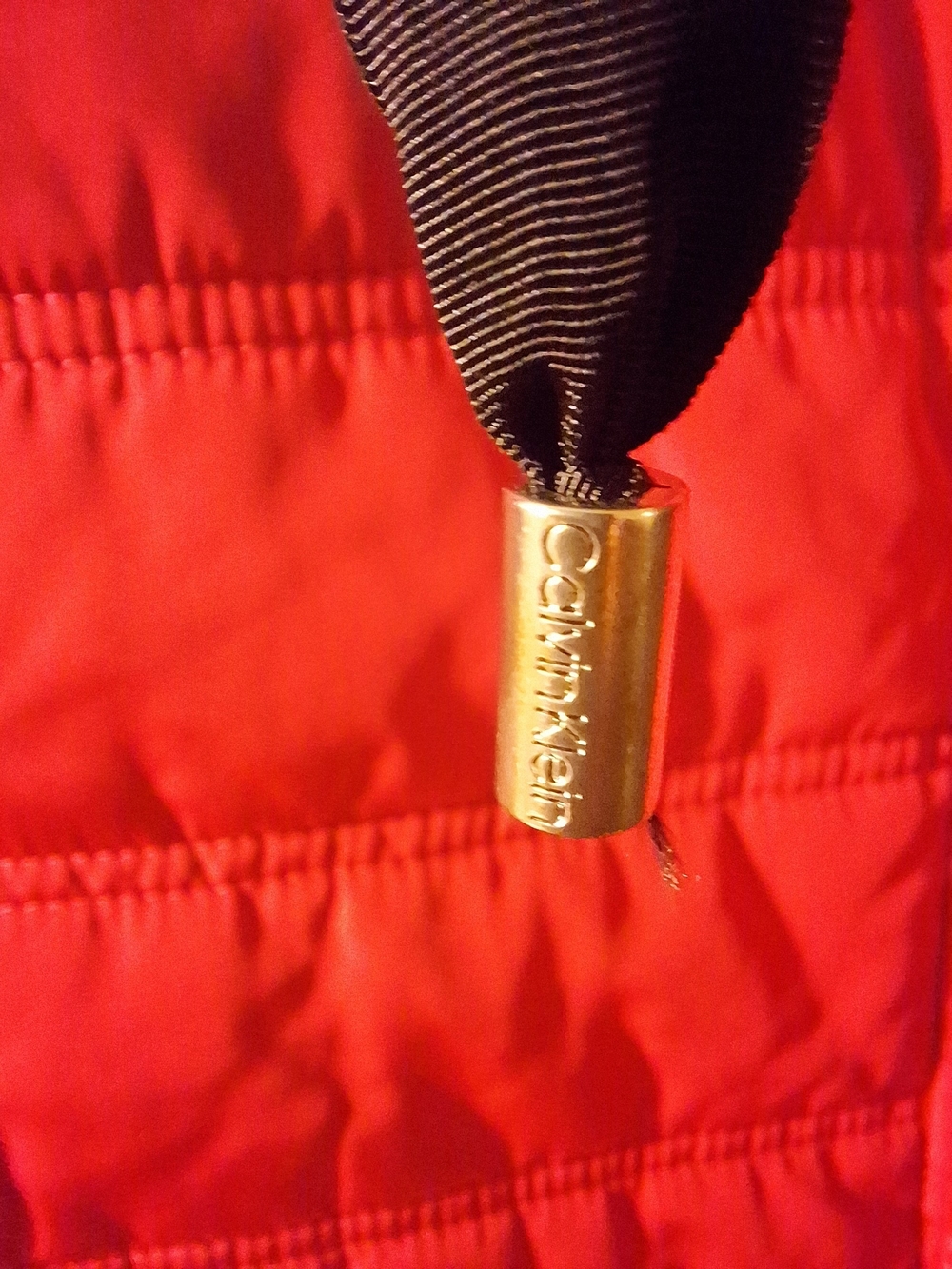 *** 3 for $15*** Calvin Klein Women’s Red Quilted Puffer Vest - Picture 3 of 7